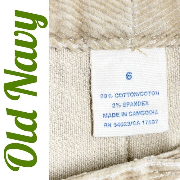 OLD NAVY VINTAGE Y2K STRETCH CORDUROY PLEATED MINI SKIRT TAN PREPPY ACADEMIA 6 - Picture 5 of 9